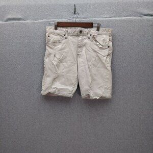 William Rast Mens Distressed Denim Shorts Light Wash Size 32 Actual 34